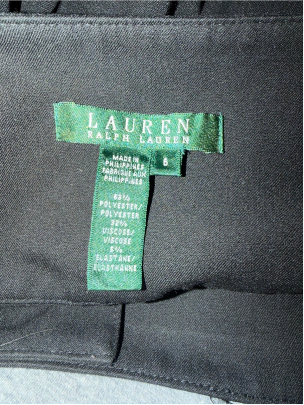 Ralph Lauen Black vintage  sailor botton front slacks. Wide leg. High waisted. - Picture 7 of 14